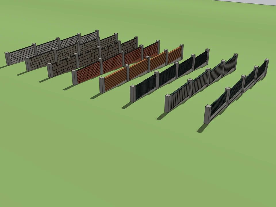 SketchUp bahçe duvarı eklentisi ile tuğladan gabiona 13 duvar karakteri